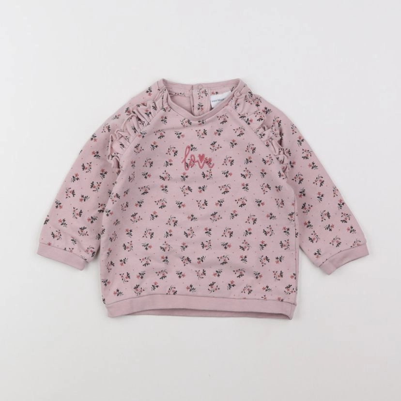 Vertbaudet - sweat rose - 12 mois